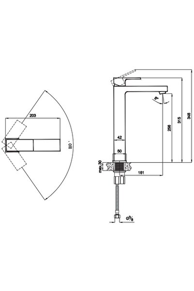 KALE Arris High-Tech Sink Faucet