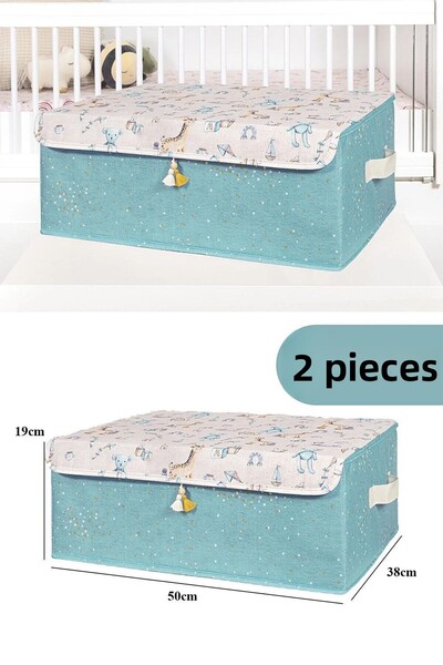 Nisahometeks Κουτί μεγέθους βρεφικής βάσης 2 τεμαχίων με πορτοφόλι με καπάκι