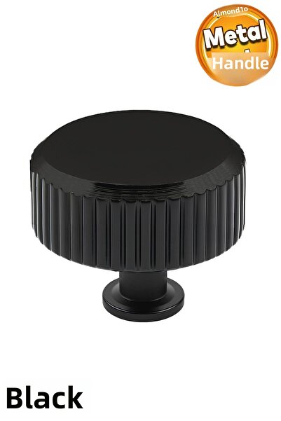 Badem10 Κορώνα ριγέ κουμπί μεταλλική λαβή Μαύρα έπιπλα Συρτάρι κουζίνας Ντουλάπα ντουλάπα Λαβή λαβής