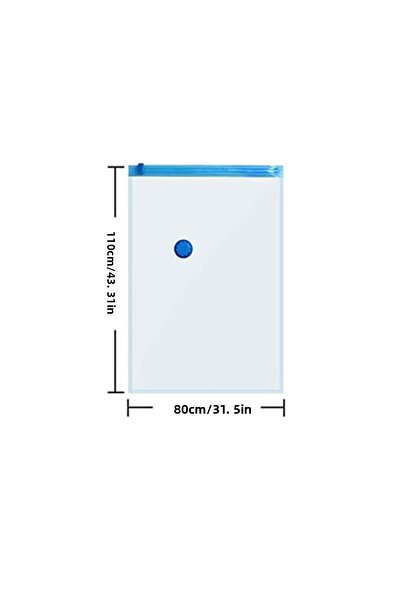 Choice 80x110 قطعة واحدة، حقيبة تخزين ملابس مقاومة للرطوبة ومفرغة من الهواء م...