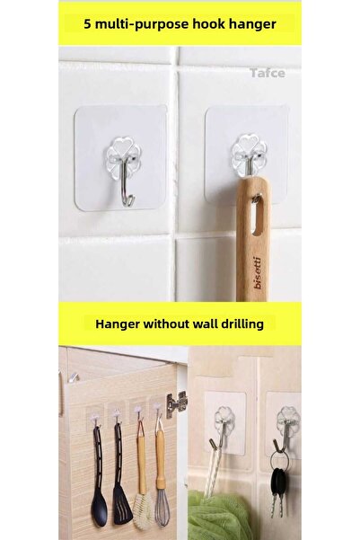 tafce Umeraș Autoadeziv Bucătărie Baie Transparent 5 Bucăți