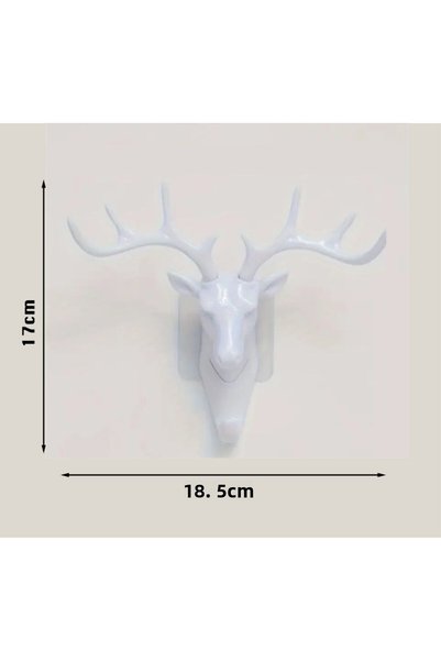 UrbanCove Co Deer Head Wall Hanger - 3 Different Colors - Perforation Free Hanging, Strong Load-Bearing Capacity