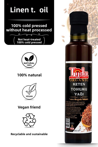 TİJDA Flaxseed Oil (100% Cold Pressed) 250 Ml.