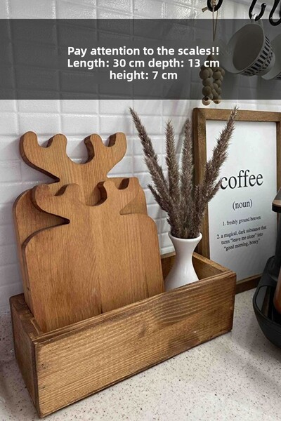 Moola Многофункционална дървена кутия Кухненски органайзер за баня Органайзер