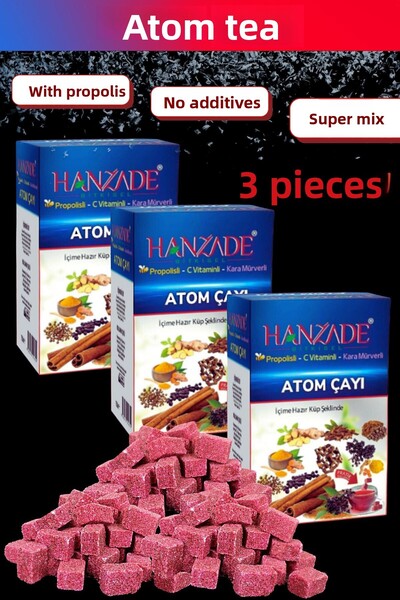 Hanzade Bitkisel بروبوليس فيتامين سي - شاي البلسان الأسود شاي الشتاء 150 جرام...