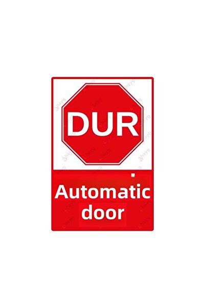 Hayg Equipment Stop Automatic Door Warning Sign – Uv Printed Dekota Sign – Wa...