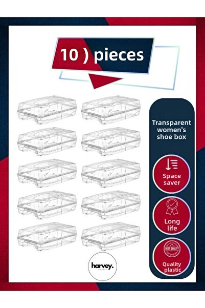 Harvey 10 علب تخزين أحذية شفافة للنساء