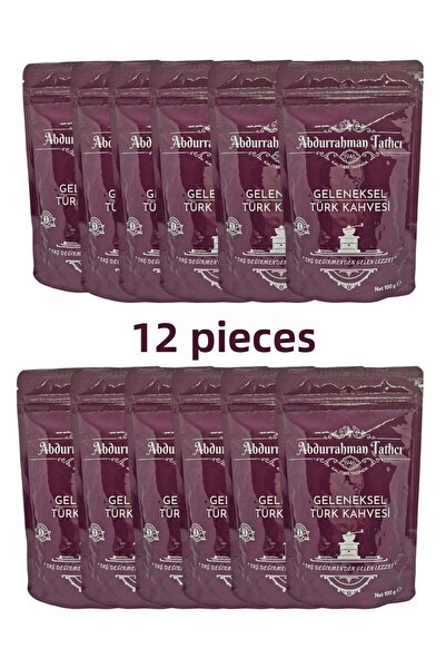 Abdurrahman Tatlıcı 100 g Turkish Traditional Coffee - 12 Pieces
