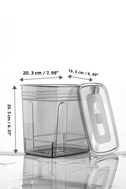 Meleni Home مجموعة مكونة من 4 عبوات - حاوية تخزين مسحوق أقراص جامبو لينا سعة 5.5 لتر - صندوق تخزين يحمل علامة مع غطاء