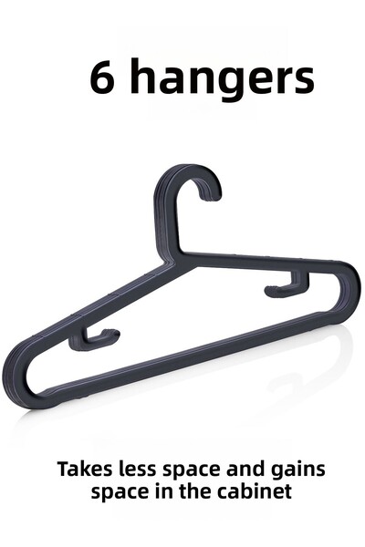 ORSA HOME 6 bucăți umeraș negru 083