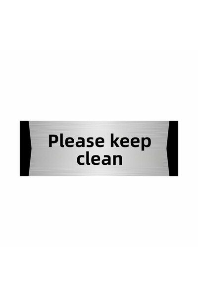 Özarslan Dizayn يرجى إبقاء لافتة توجيه معدنية فضية اللون مقاس 10 × 20 سم