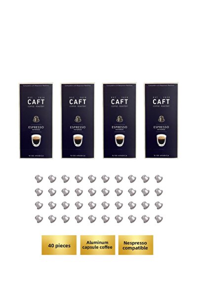 CAFT COFFEE قهوة اسبريسو مكثفة من الألومنيوم (متوافقة مع النيسبريسو)
