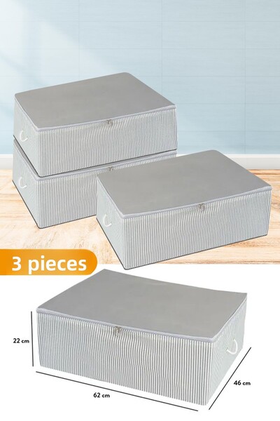 Serstil 3 Τεμάχια - Μεγάλο Μέγεθος Κάτω Σόλα Ανθρακί Ριγέ Σκουπίδια 62 x 46 x...