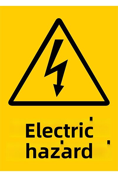 Burada Medikal ve Reklam Electric Hazard Label Paste Sticker 17X25 cm