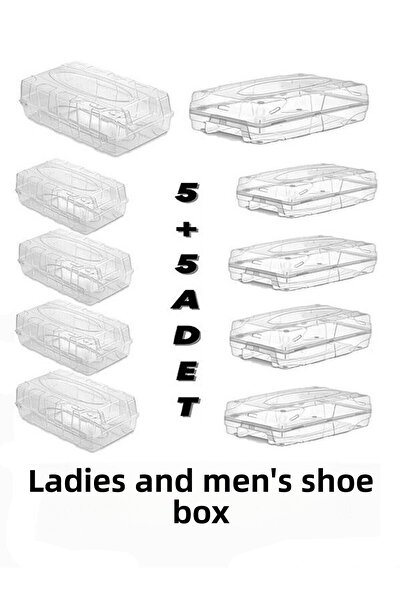 Tugomer Shoe Storage Box 5 Pcs Men 5 Pcs Women Shoe Storage Box