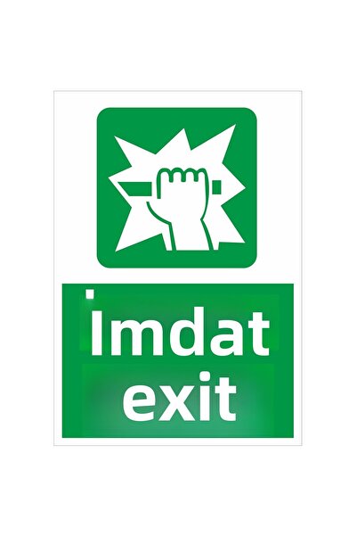 Generic Brand Safety Sign Sticker - Help Exit