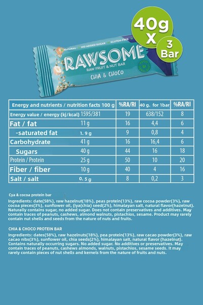 Rawsome عبوة من 12 قطعة من ألواح الكاكاو - خالية من الغلوتين ونباتية