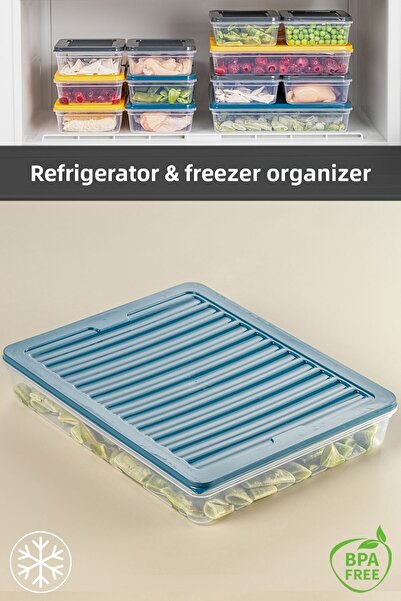 Meleni Home Recipient pentru depozitarea uleiului - Organizator pentru frigider, 1x2400 ml, potrivit pentru cuptorul cu microunde și difuzor