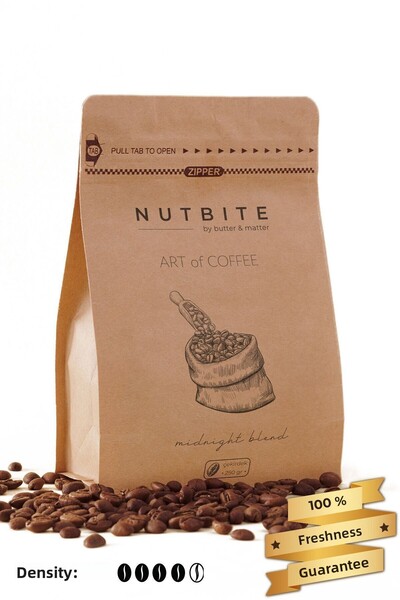NUTBITE مزيج منتصف الليل 250 جرام - (خيار البذور أو الطحن) - قهوة بذور معتمدة...