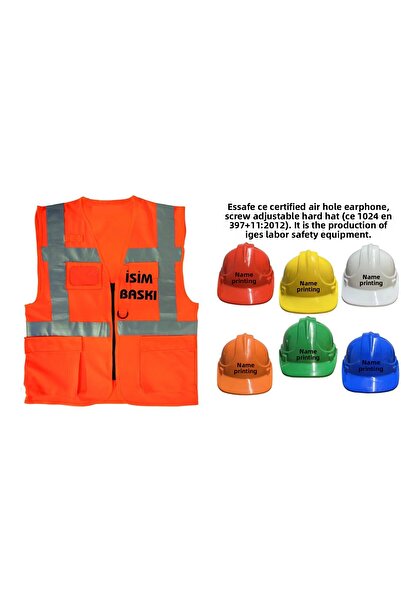 Teknik طقم سترة خوذة - سترة مهندس - خوذة بفتحات هوائية معتمدة من CE