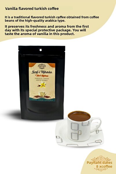 payitaht hurma Keyf-i Mihman - قهوة تركية بنكهة الفانيليا 100 جرام