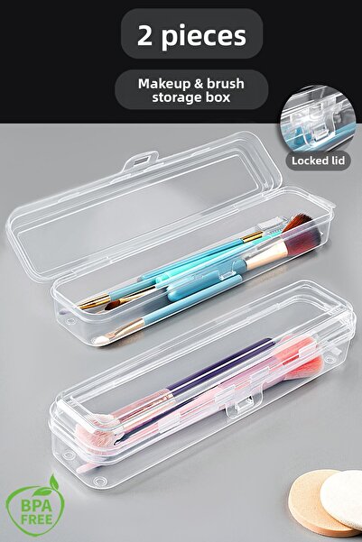 Meleni Home 2-Pack Portable Makeup Organizer - Clear Multipurpose Cosmetic Ma...