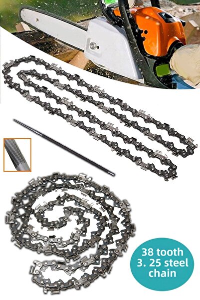 BIGWORKER ملف Mrsmax مع هدية - 38 سنًا 3.25 سلسلة منشار بنزين ومصفوفة 50 سم