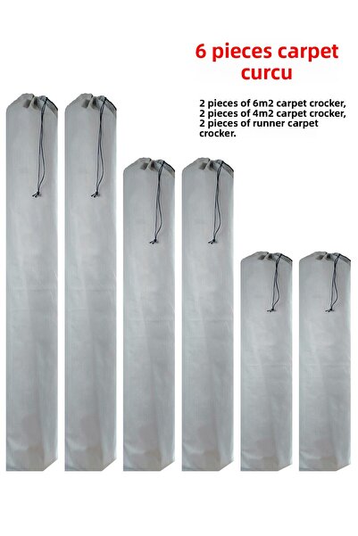 AboutThePerfect مجموعة من 6 قطع من سجاد Tela Fabric Rug، إكسسوار ديكور منزلي ...
