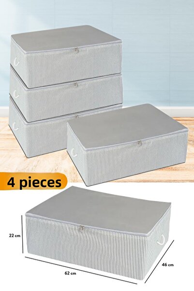 Serstil 4 bucăți - resturi mari sub bazin antracit cu dungi 62 x 46 x 22 cm