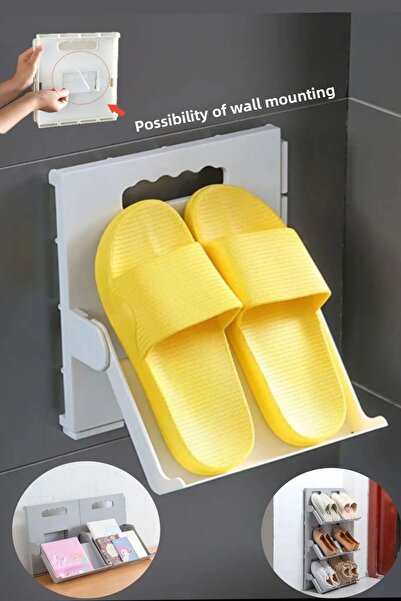 Bayev Παπούτσια Lyon Grey 10 τμχ - Ράφι κάθετη και στοιβαζόμενη πολυστρωματική σχάρα εξοικονόμησης χώρου