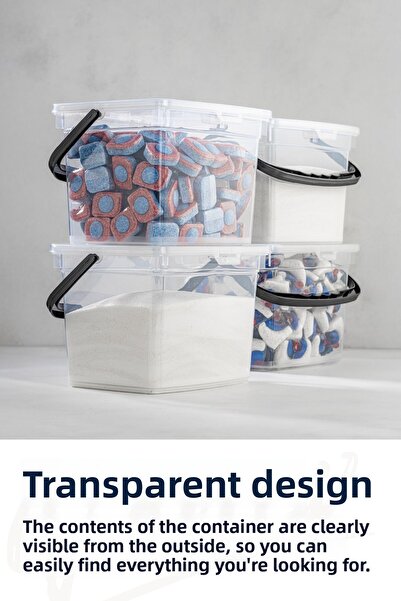 Vienev 4 Pack of 4 Liter White Detergent Tablets - Dust Storage Container and White Box