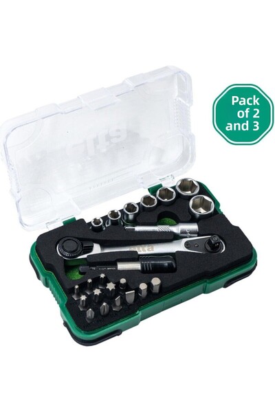 İzeltaş Elta 1/4 Ratchet Socket / Bit Set 23 Pieces