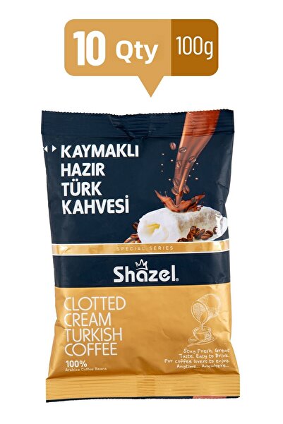 Shazel قهوة تركية سريعة التحضير 100 جرام × 10 قطع (منكهة)