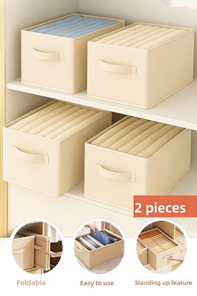 PH Prendi Home 2Pcs Closet Organizer, Foldable Clothing Storage Shelf-45Cm X ...