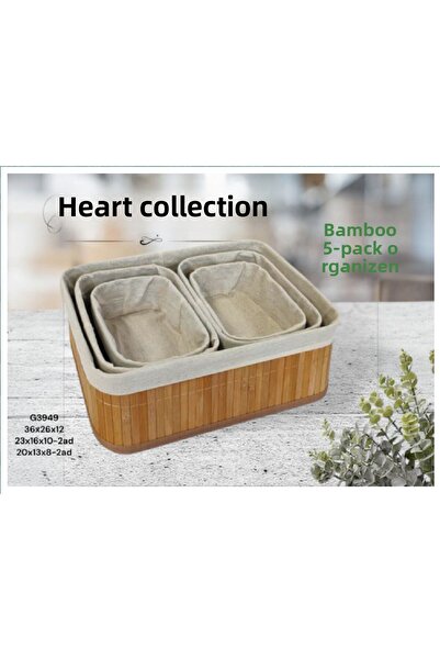 Tuğrastore Органайзер от бамбук с 5 части, премиум продукт