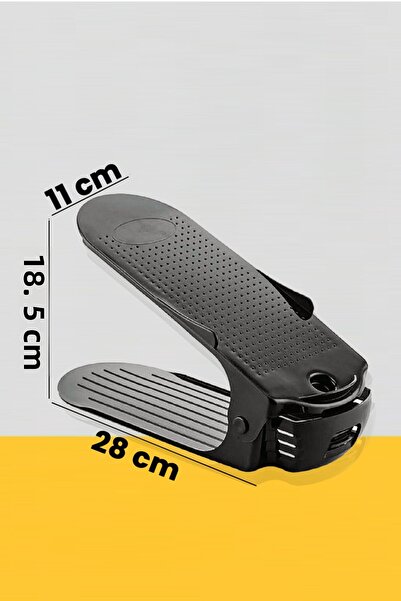 Fevito 10 брои черни 4-степенни рампи за обувки, регулируем по височина органайзер за обувки, спестява място