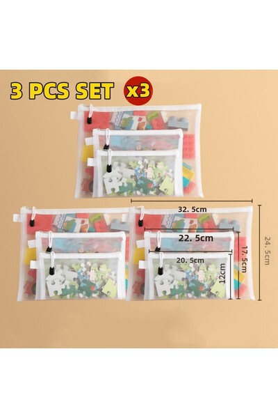 Choice كما هو موضح في مجموعة مكونة من 9 قطع، 1-30 قطعة من أكياس الملفات الشبكية المقاومة للماء والرطوبة والمجلدة المزودة بسحاب لتخزين الألعاب