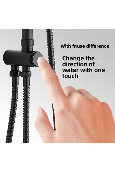 Fause Shower Set Diverter Valve Black KY110-B