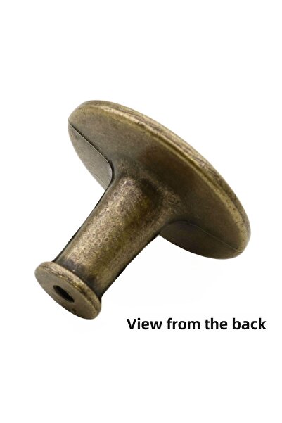 Badem10 Antique Yellow Big Button Tumbled Metal Furniture - Kitchen Drawer Cabinet with Door