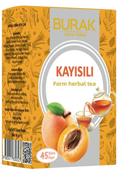 Burak Sağlık Herbal 45 Pieces of Apricot Herbal Tea Filtered Bags