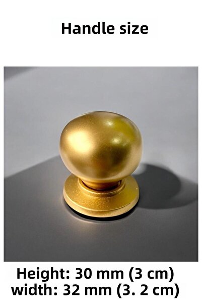 Porcellana Perla Matte Gold-Porcelain-Cabinet Drawer Kitchen Bathroom Children Furniture Handle Knob Pull-Kulb Kulbu-Ruby Button