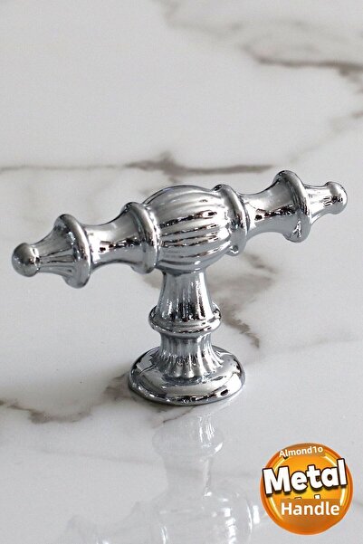 Badem10 Şehzade Chrome Handle Color Button Furniture Kitchen Drawer Cabinet Cupboard Handles Cover Handle Handle Single Screw