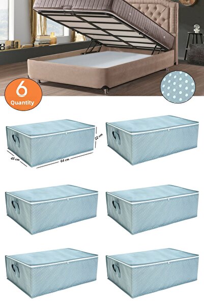 Ekici home textile 6 قطع منقوشة منقط - أريكة سرير نوع القاعدة تخزين تخزين تخز...