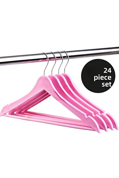 Beray Set de haine și îmbrăcăminte din plastic roz de 24 bucăți - Umeraș cu a...