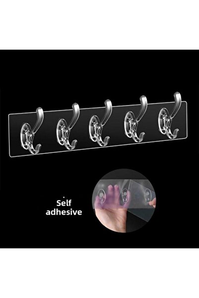 TAŞTAN TİCARET Σετ 5 διαφανών ισχυρών αυτοκόλλητων με λουράκια