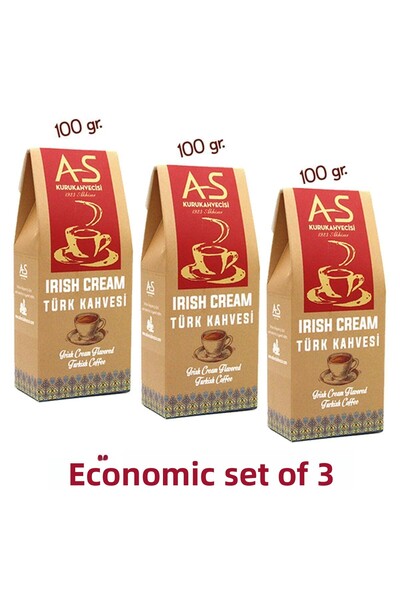 AS Kurukahvecisi 3-Piece Irish Cream Turkish Coffee Economical Set
