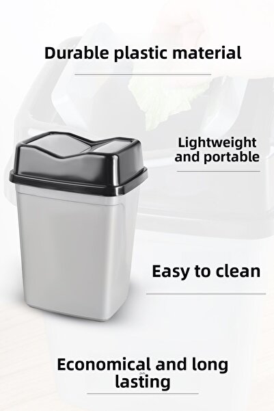 Meleni Home 2.5 Liter Double Lid Butterfly Trash Can - Countertop Bathroom Kitchen Office Trash Can