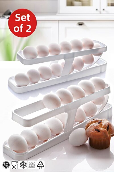 Nandy Home 2-Tier Automatic Egg Organizer - Set of 2