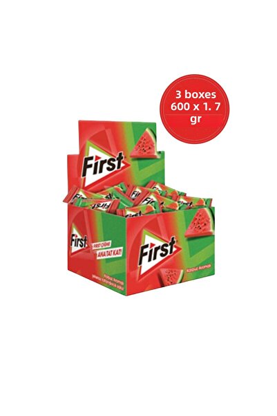 First Watermelon Flavored Single Chewing Gum 1.7 Gr - 600 Pieces