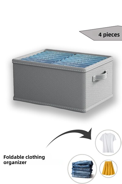 ADARYA HOME 4 Organizatoare de depozitare pentru îmbrăcăminte în dulap 45x25x...